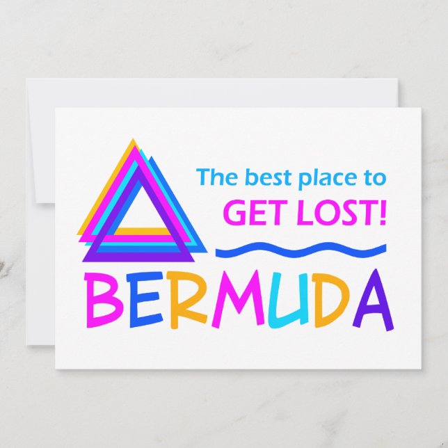 BERMUDA TRIANGLE invitation - customise (Front)