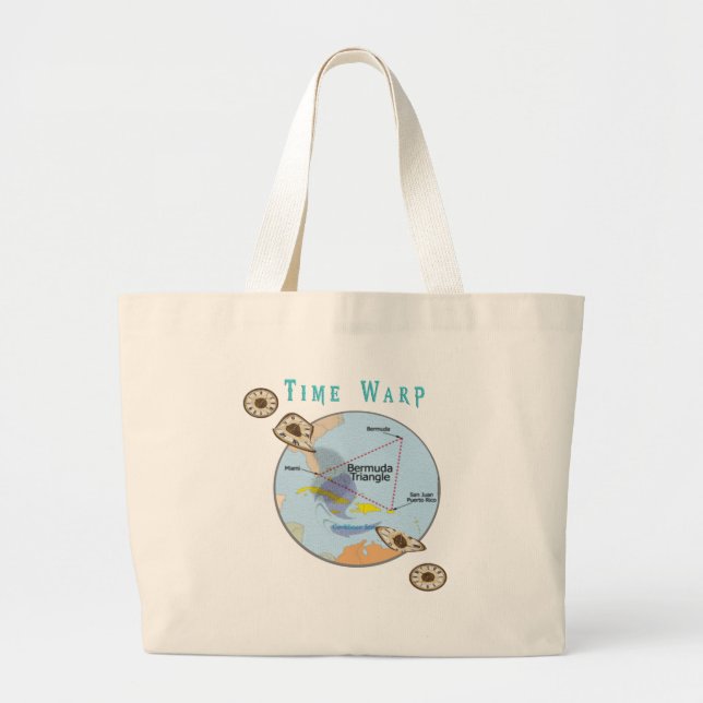 Bermuda Triangle Large Tote Bag (Front)