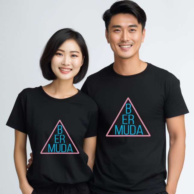 Bermuda Triangle with Modern Text Inside Dark T-Shirt (Creator Uploaded)