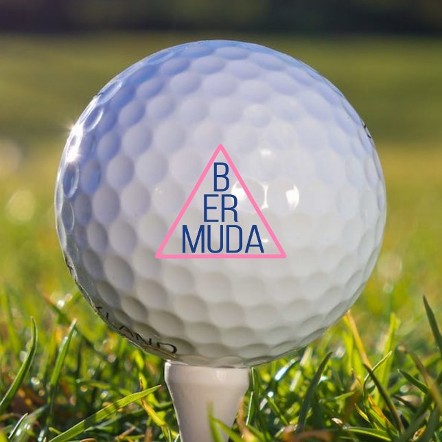 Bermuda Triangle with Modern Text Inside Golf Balls (Creator Uploaded)