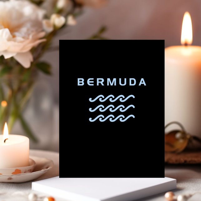 Bermuda Triple Ocean Waves Dark Colour Postcard (Creator Uploaded)