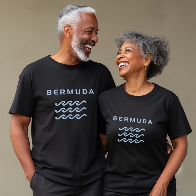 Bermuda Triple Ocean Waves Dark Colour T-Shirt (Creator Uploaded)