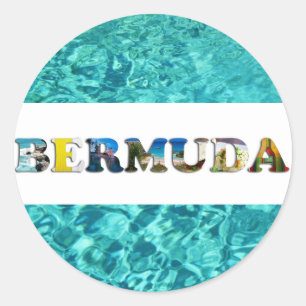 Bermuda Tropical Beach Blue Ocean Travel Photos Classic Round Sticker