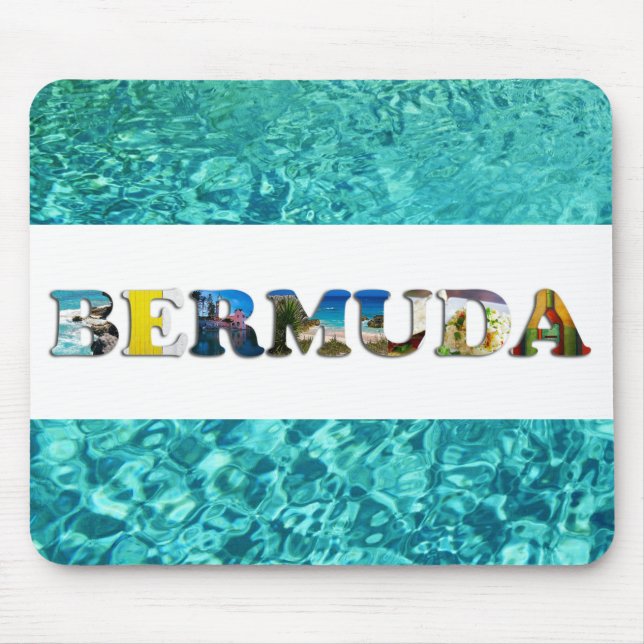 Bermuda Tropical Beach Blue Ocean Travel Photos Mouse Pad (Front)
