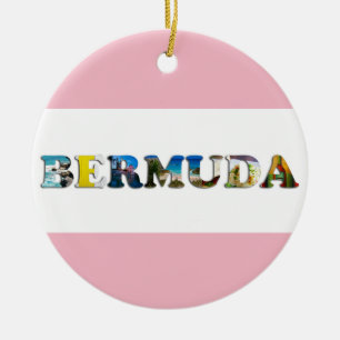 Bermuda Tropical Beach Travel Photo Christmas Ceramic Ornament