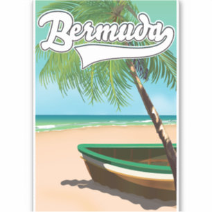 Bermuda Tropical island travel poster