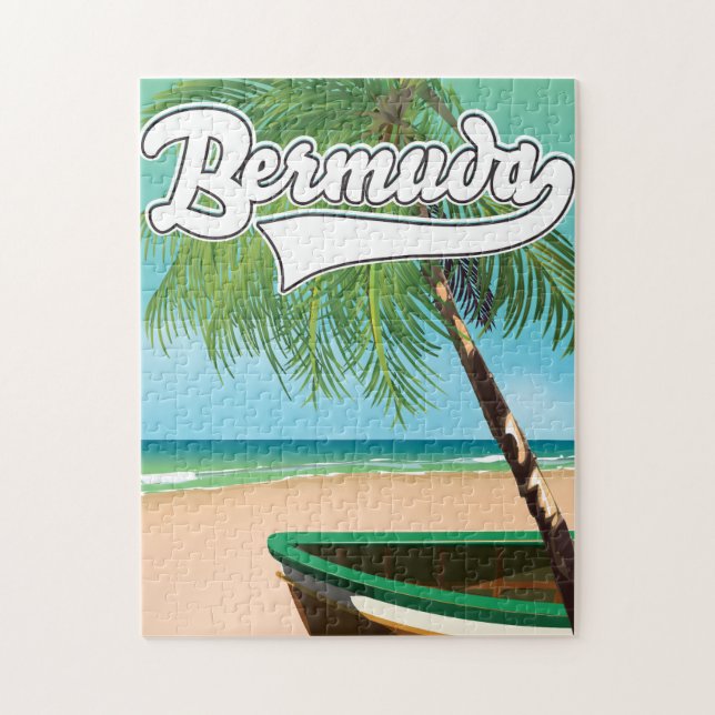 Bermuda Tropical island travel poster Jigsaw Puzzle (Vertical)