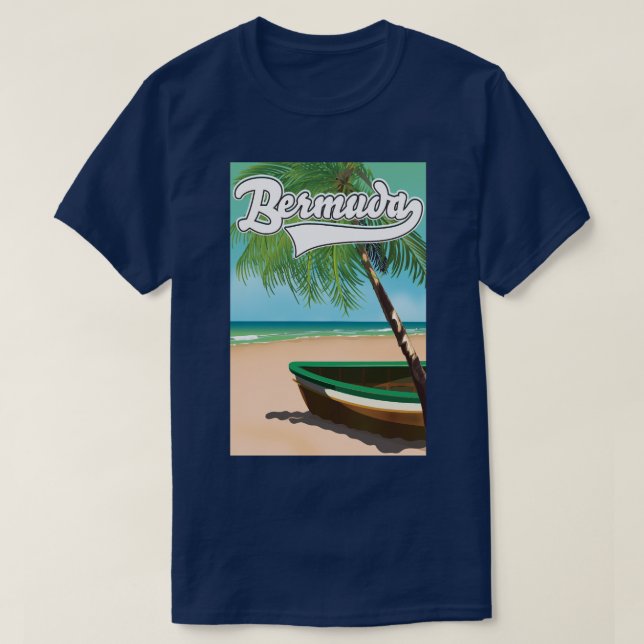 Bermuda Tropical island travel poster T-Shirt (Design Front)