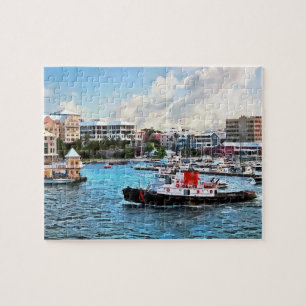 Bermuda - Tugboat Going Into Hamilton Harbour Jigsaw Puzzle