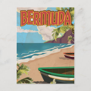 Bermuda vintage fun travel poster print postcard
