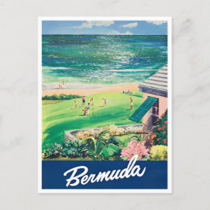 Bermuda vintage travel postcard