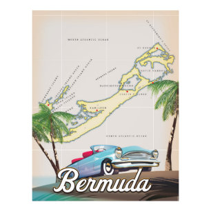 Bermuda vintage travel poster