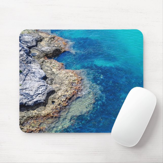 Bermuda Waters & Rocky Shoreline Mousepad (With Mouse)