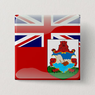 Bermudian glossy flag 15 cm square badge