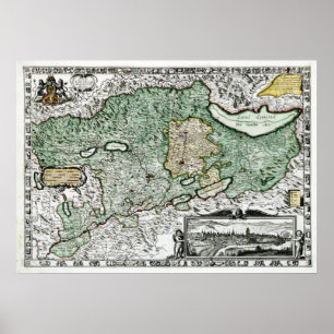 Bern - 1636 Map Poster