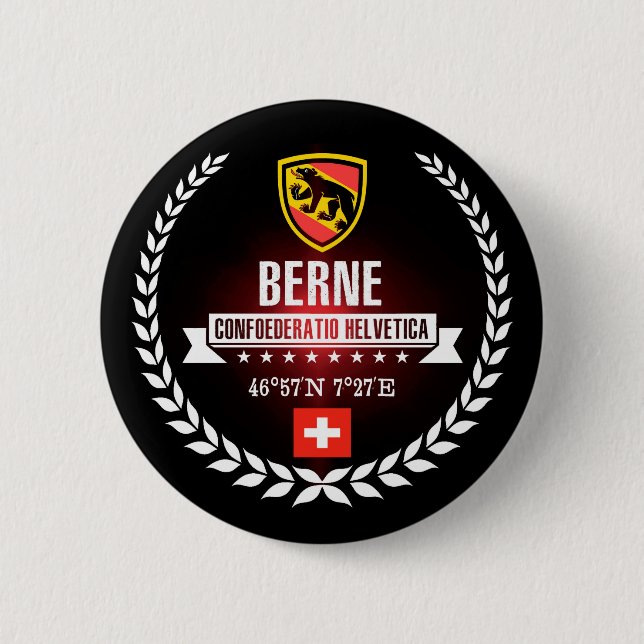 Bern 6 Cm Round Badge (Front)