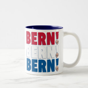 Bern Bern Bern Bernie Sanders Two-Tone Coffee Mug