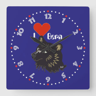 Bern Berne Berna Schweiz Suisse Svizra Uhr Square Wall Clock