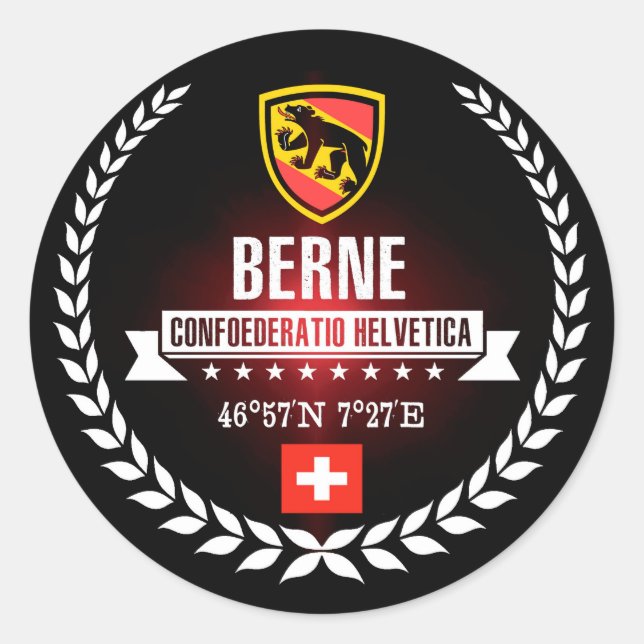 Bern Classic Round Sticker (Front)