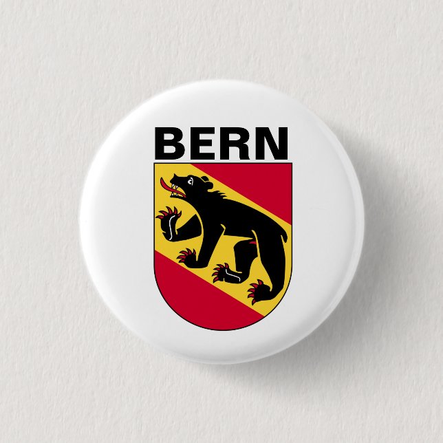 Bern coat of arms, SWITZERLAND 3 Cm Round Badge (Front)