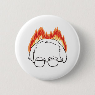 Bern on Fire - Bernie Sanders for President -.png 6 Cm Round Badge