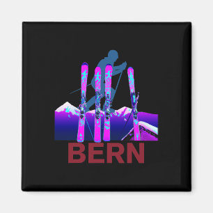 Bern Skiing And Snowboarding Retro 90s Bern Ski Magnet