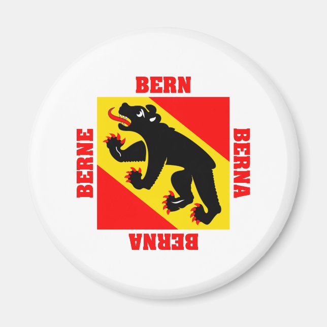 Bern Switzerland Canton Flag Magnet (Front)