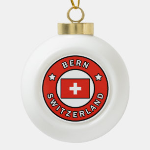 Bern Switzerland Ceramic Ball Christmas Ornament