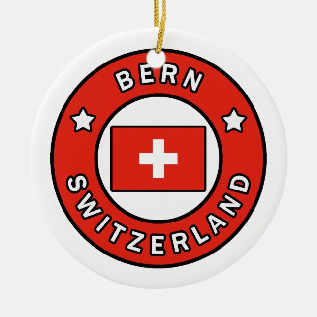 Bern Switzerland Ceramic Ornament (Front)