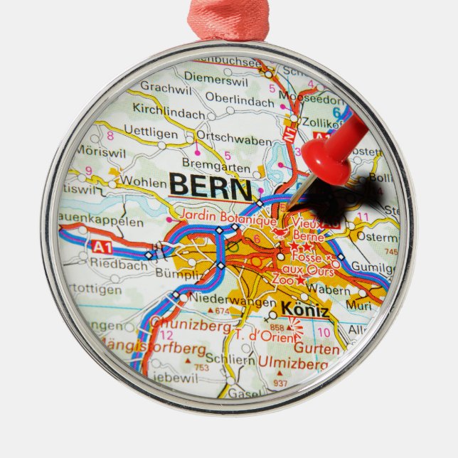 Bern, Switzerland Metal Ornament (Front)