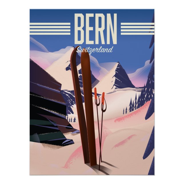 Bern switzerland ski poster (Front)