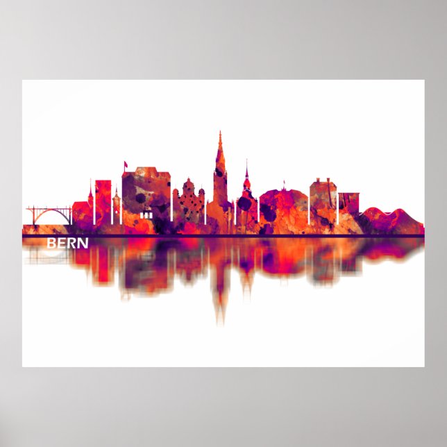 Bern Switzerland Skyline Poster (Front)