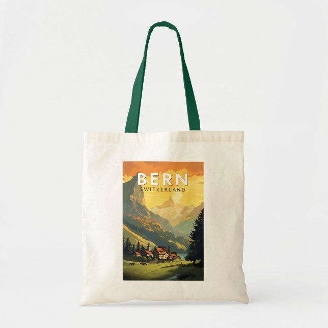 Bern Switzerland Travel Art Vintage Tote Bag (Front)
