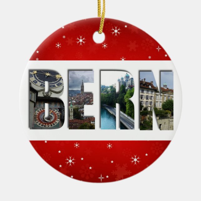 Bern Switzerland Travel Photos Christmas Ceramic Ornament (Front)