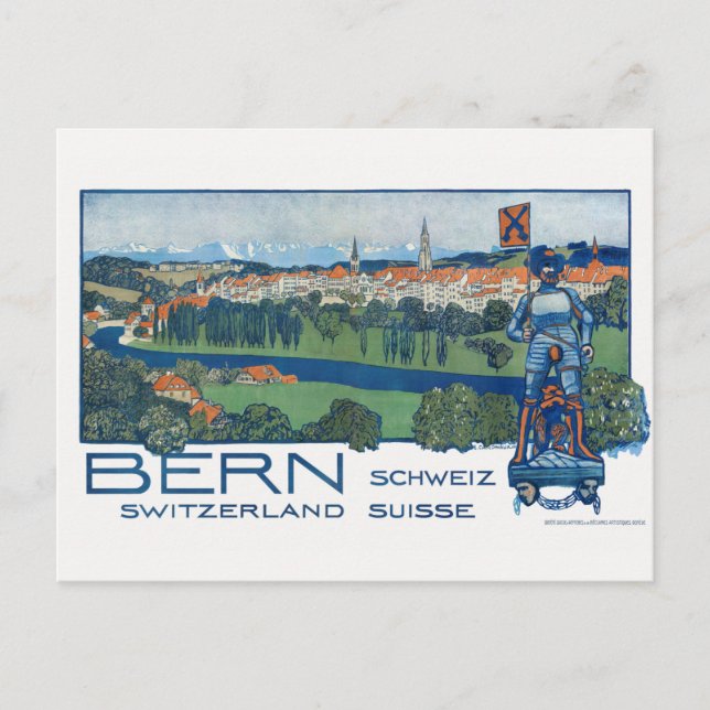 Bern Switzerland Vintage Poster 1906 Postcard (Front)