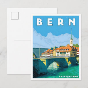 Bern Switzerland Vintage Travel Postcard