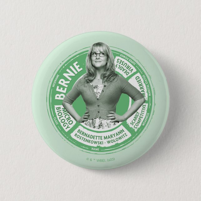 Bernadette Info Graphic 6 Cm Round Badge (Front)