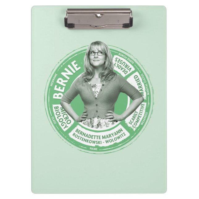 Bernadette Info Graphic Clipboard (Front)