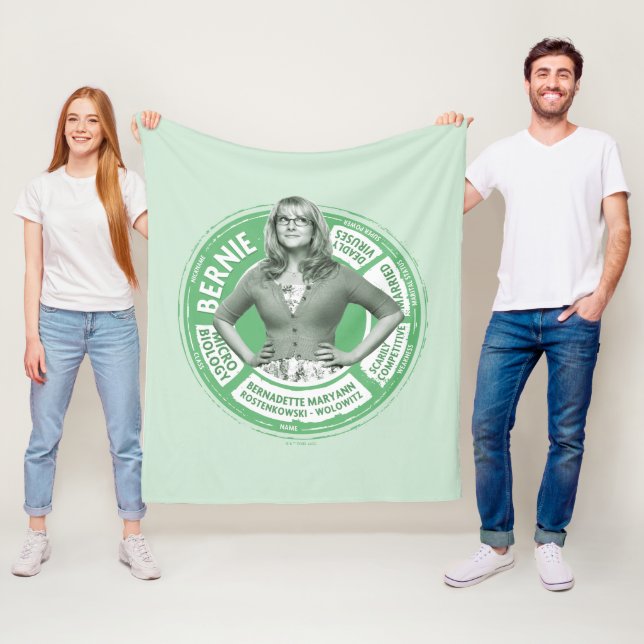 Bernadette Info Graphic Fleece Blanket (In Situ)