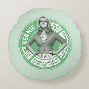 Bernadette Info Graphic Round Cushion