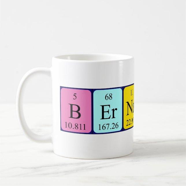 Bernadine periodic table name mug (Left)