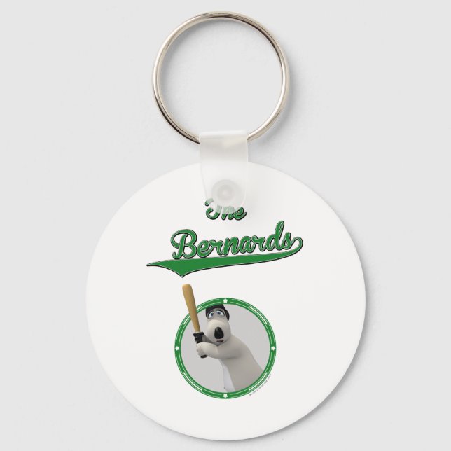 Bernard Bear Baseball Merchandise Key Ring (Front)