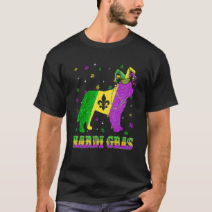 Bernard Dog Mardi Gras Carnival Jester Beads T-Shirt