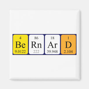 Bernard periodic table name magnet