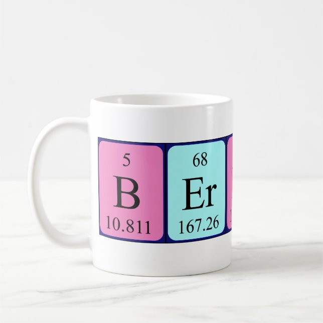 Bernard periodic table name mug (Left)