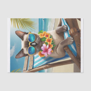 Bernard Surf & Sand, Beachy Siamese Cat Tissue Paper