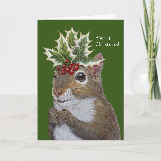 Bernard the Christmas Squirrel card (Front)