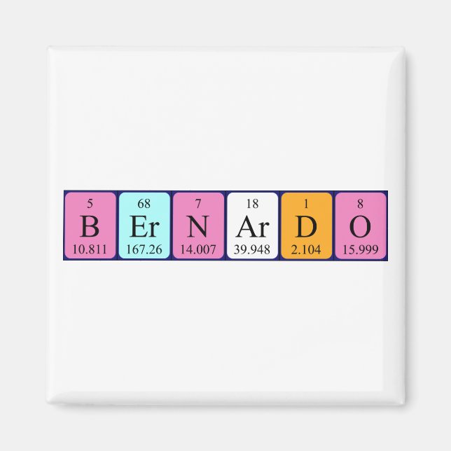 Bernardo periodic table name magnet (Front)