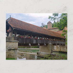 Berne Bridge, Fribourg, Switzerland Postcard