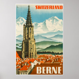 Berne, Switzerland, Travel Poster